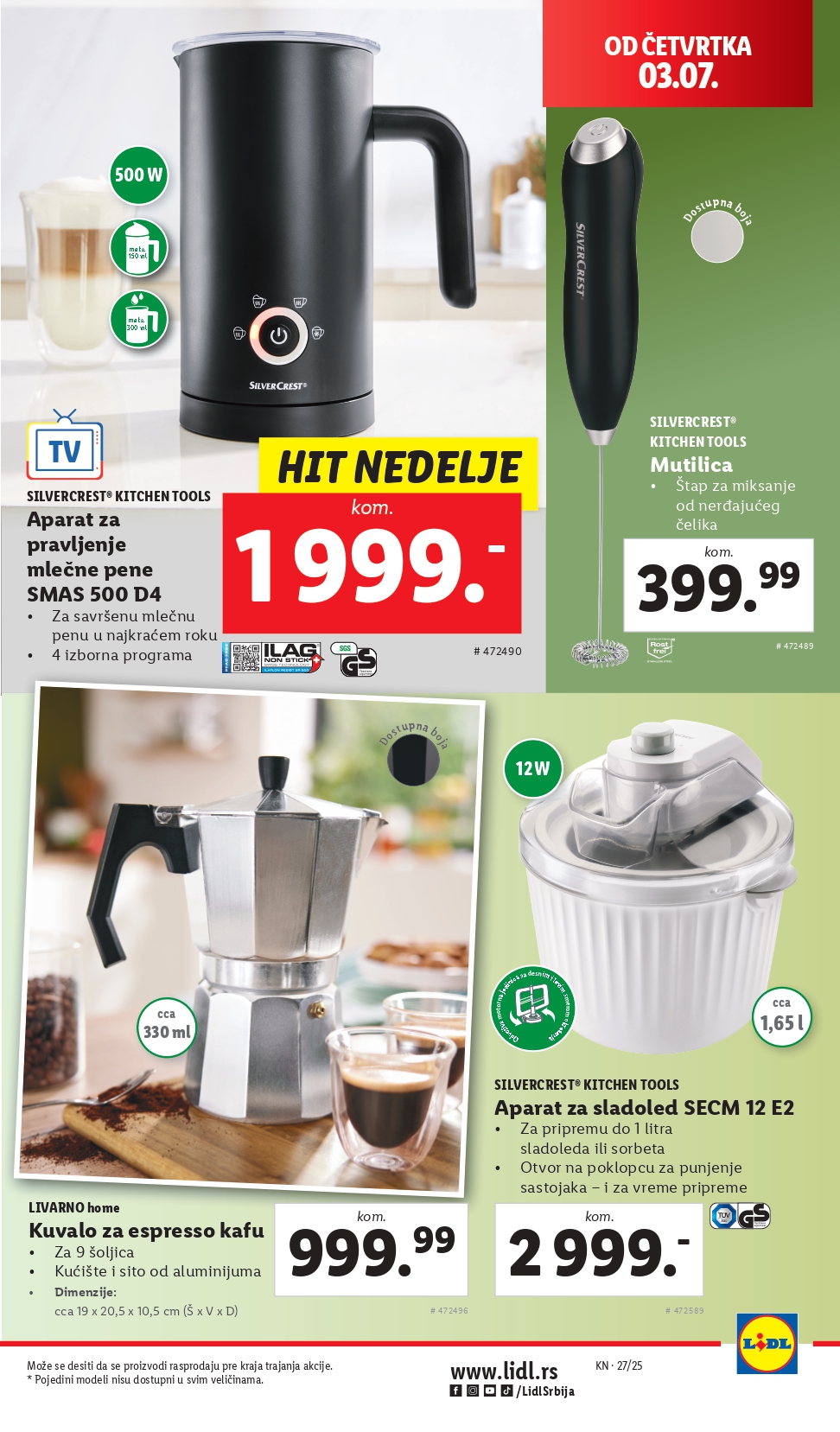 Lidl katalog NEPREHRANA 3-9.7.2025.