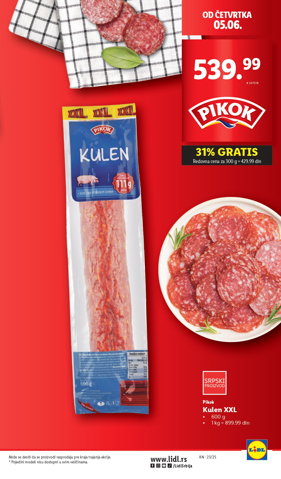 Lidl katalog PREHRANA 5-11.6.2025.