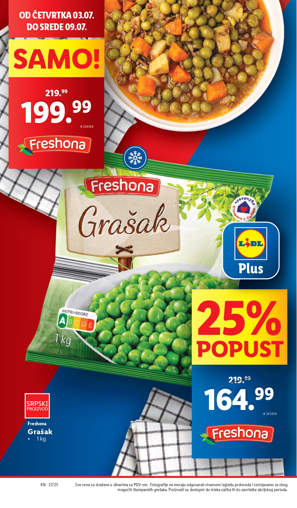 Lidl katalog PREHRANA 3-9.7.2025.