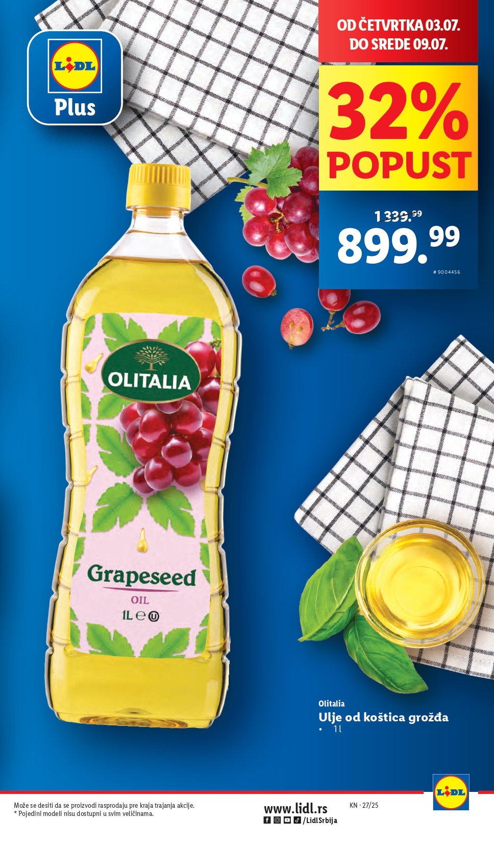 Lidl katalog PREHRANA 3-9.7.2025.