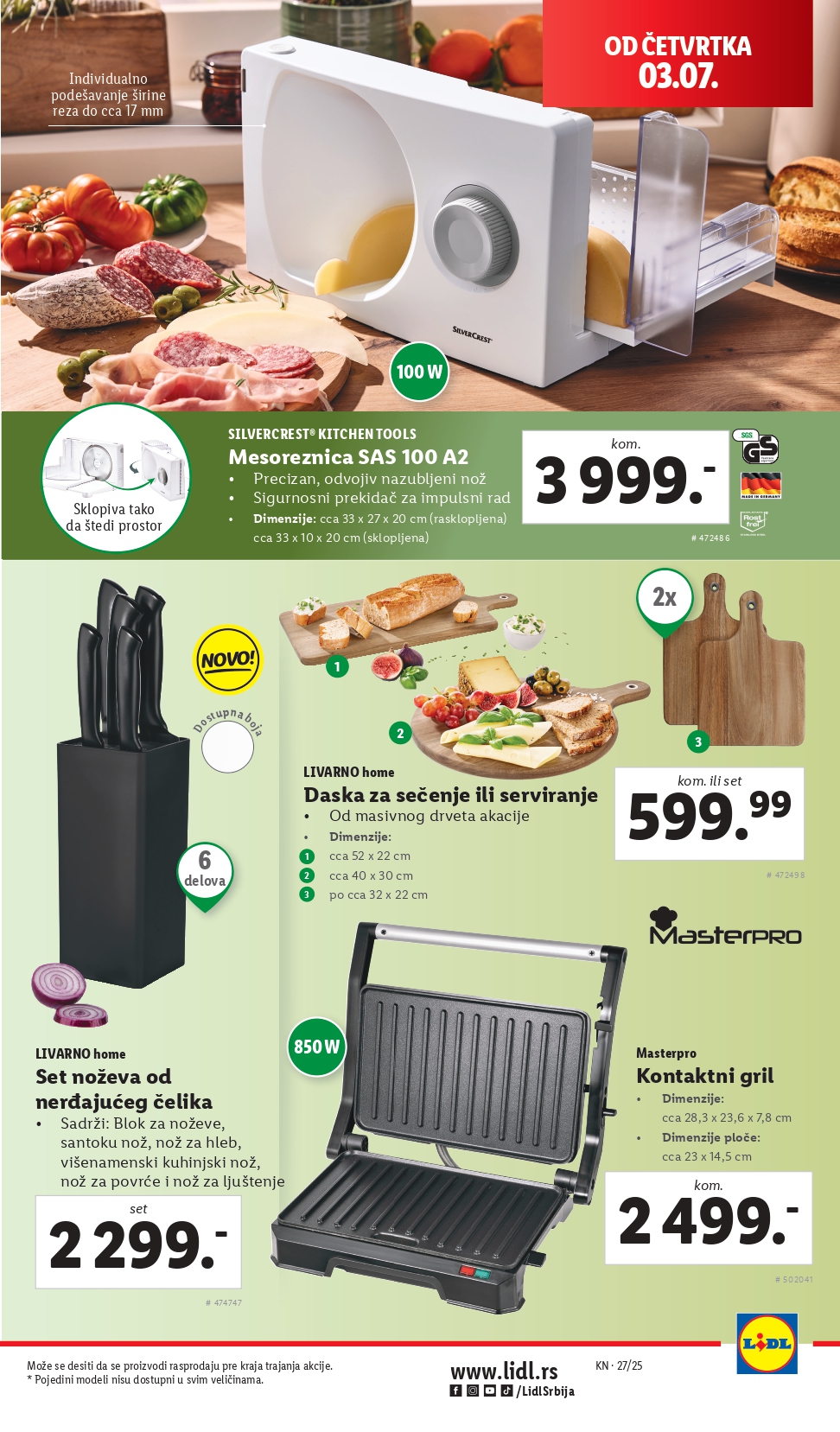 Lidl katalog NEPREHRANA 3-9.7.2025.