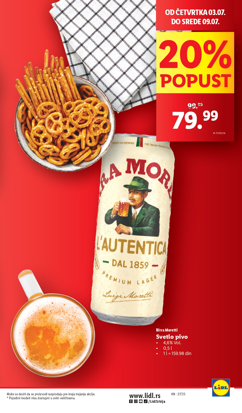 Lidl katalog PREHRANA 3-9.7.2025.