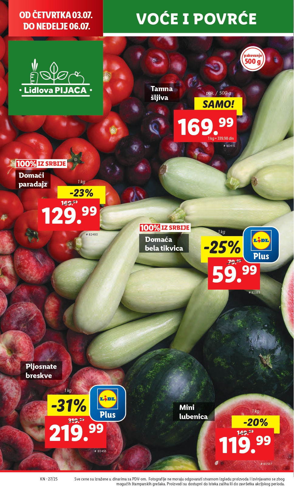 Lidl katalog PREHRANA 3-9.7.2025.