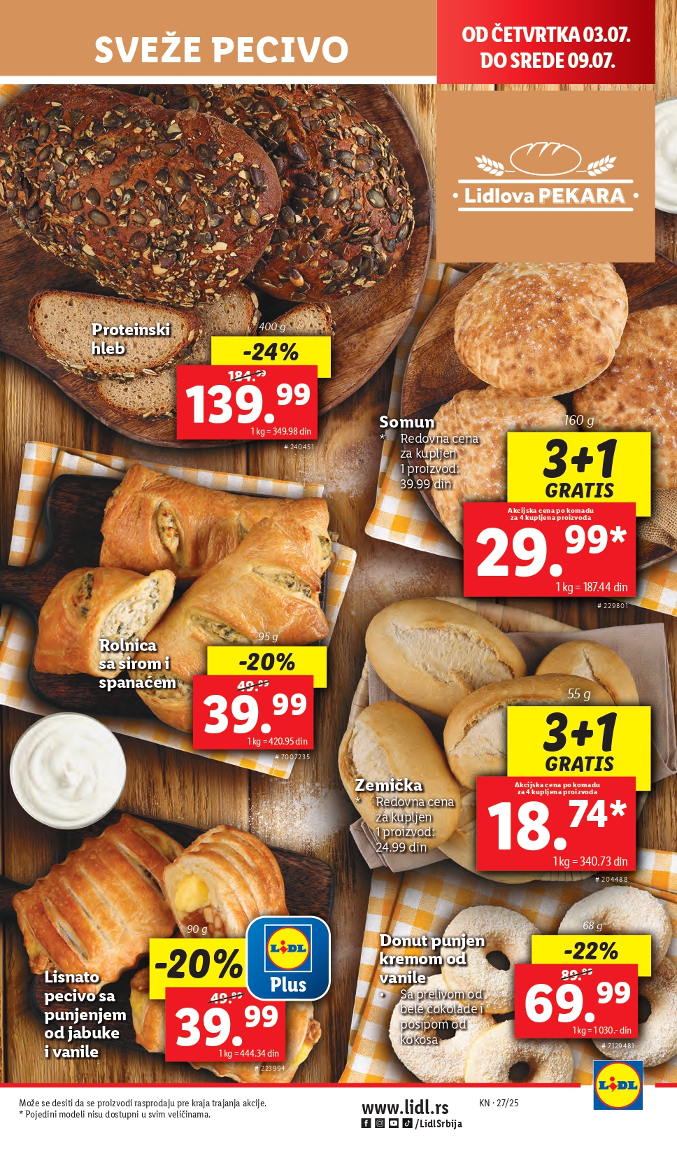 Lidl katalog PREHRANA 3-9.7.2025.