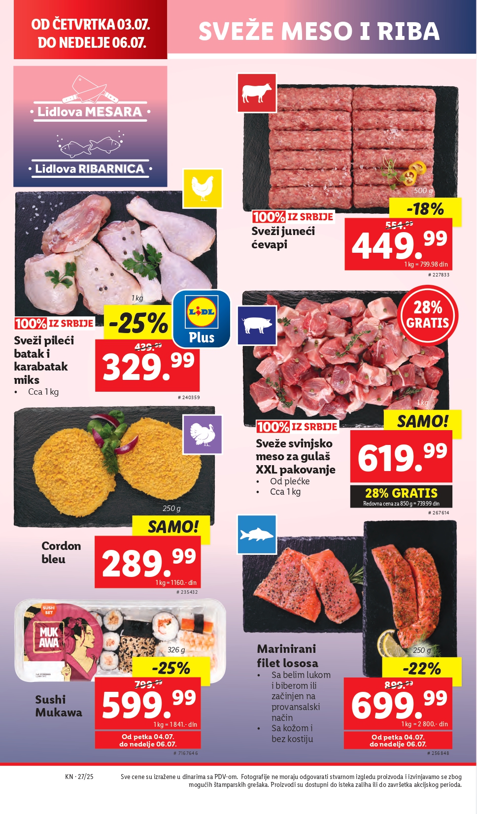 Lidl katalog PREHRANA 3-9.7.2025.