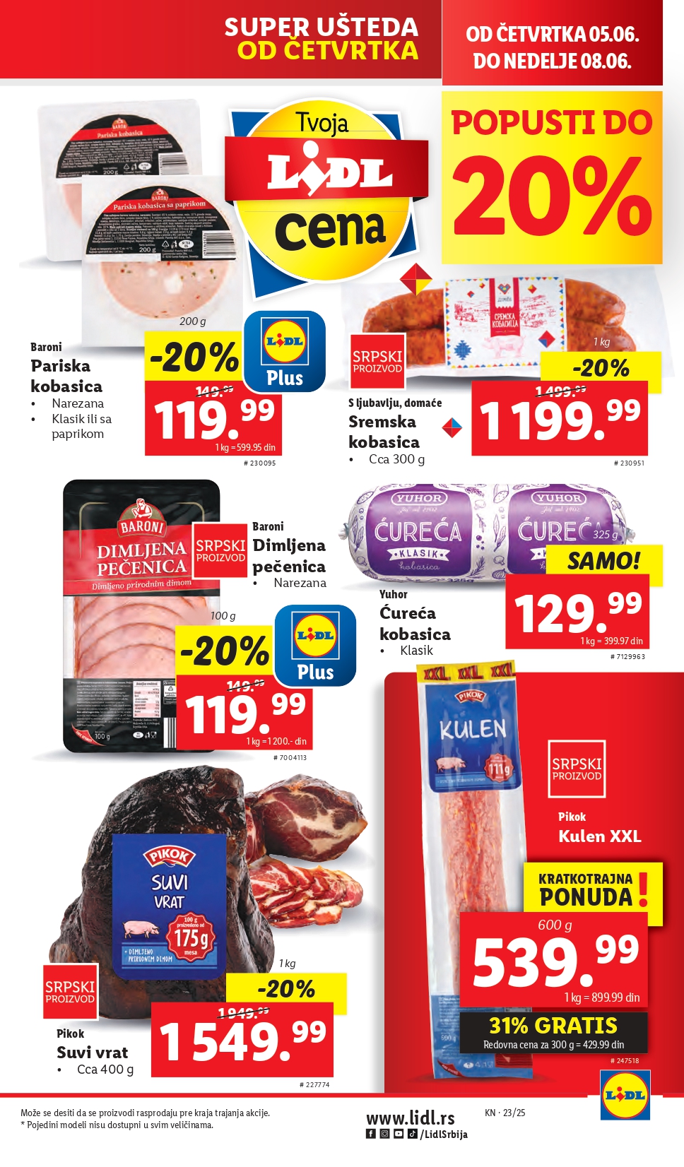 Lidl katalog PREHRANA 5-11.6.2025.