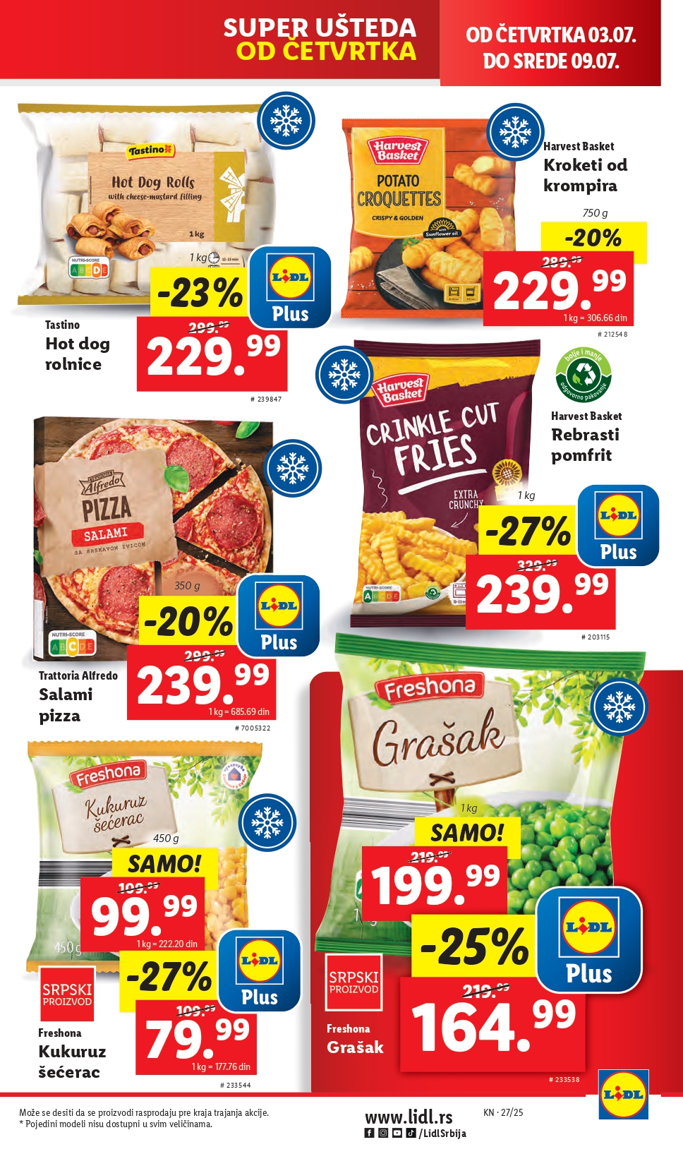 Lidl katalog PREHRANA 3-9.7.2025.