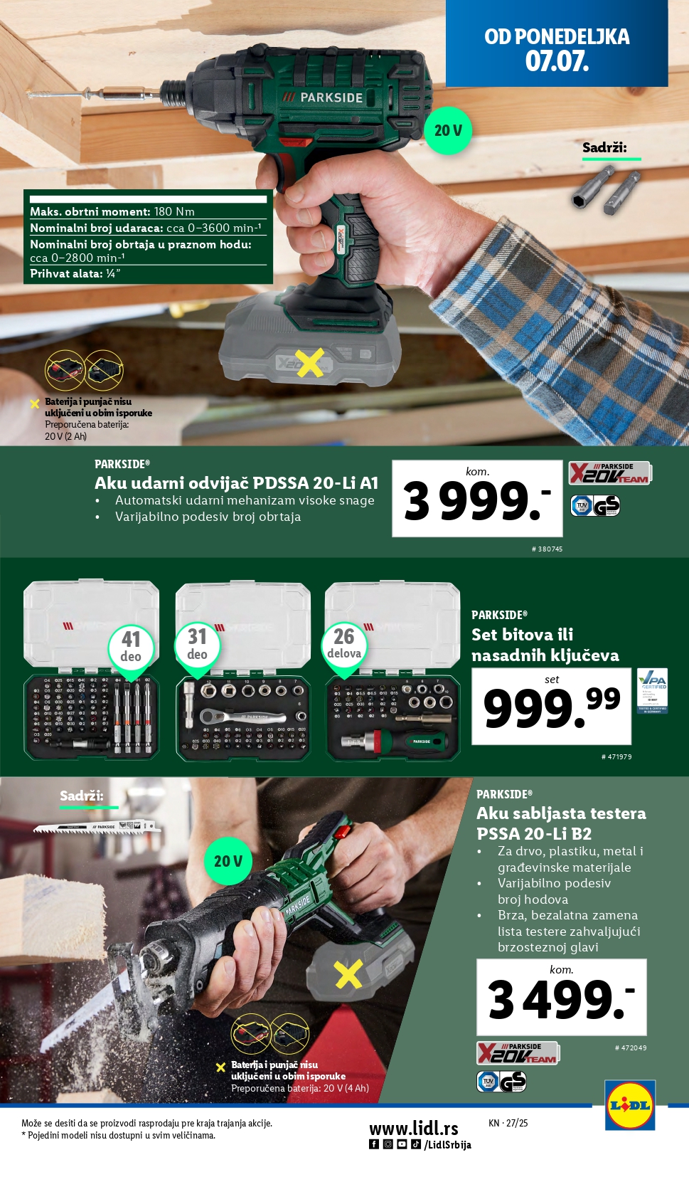 Lidl katalog NEPREHRANA 3-9.7.2025.