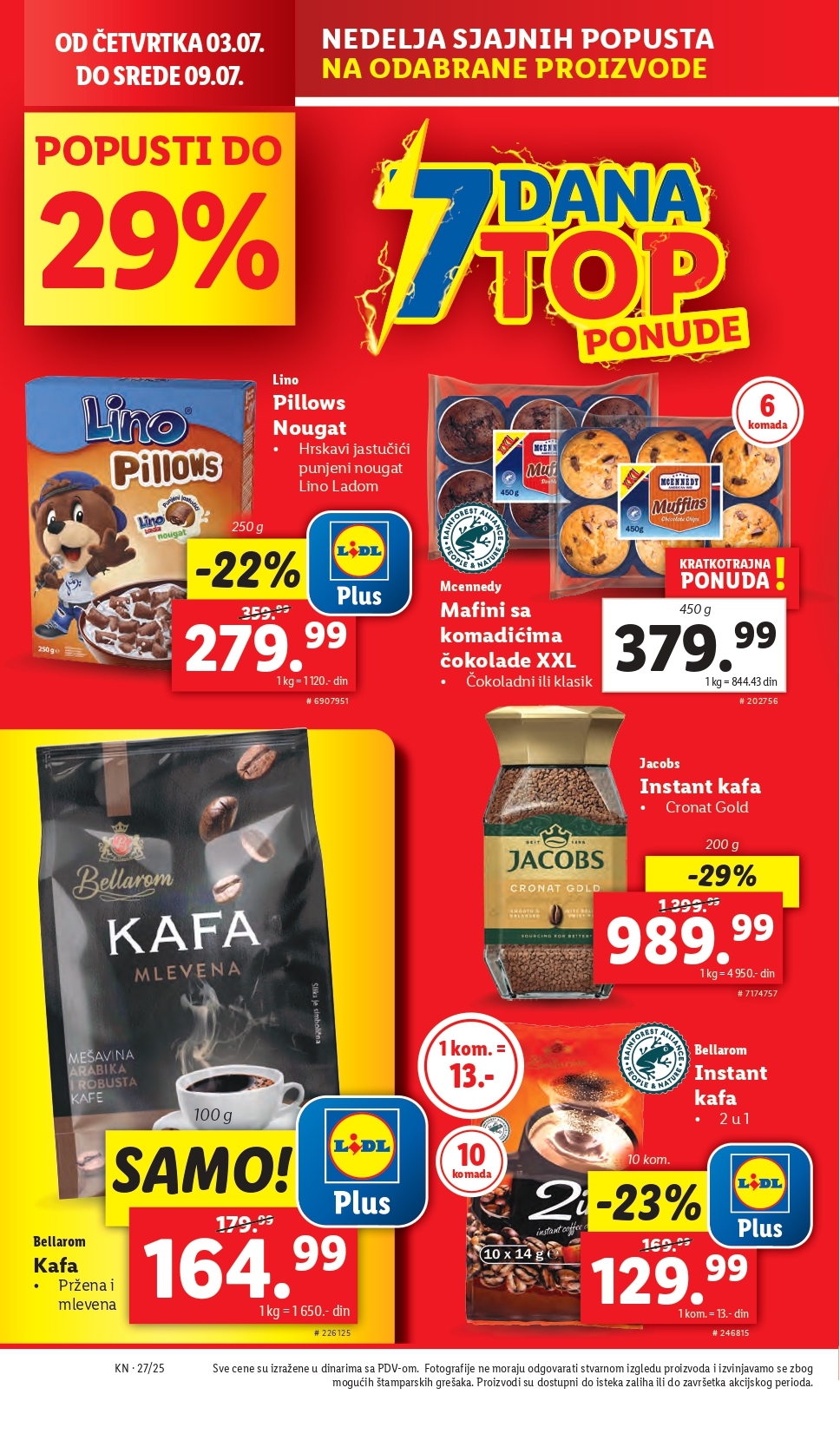 Lidl katalog PREHRANA 3-9.7.2025.