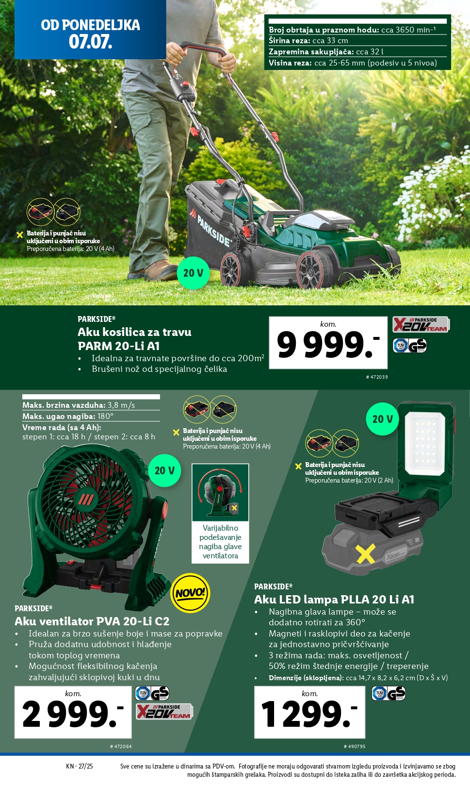 Lidl katalog NEPREHRANA 3-9.7.2025.