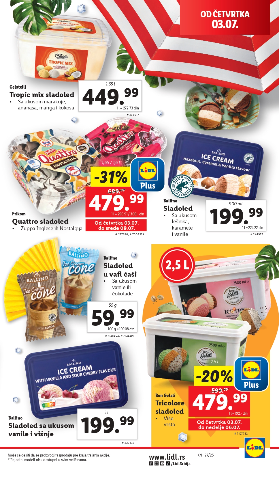 Lidl katalog PREHRANA 3-9.7.2025.