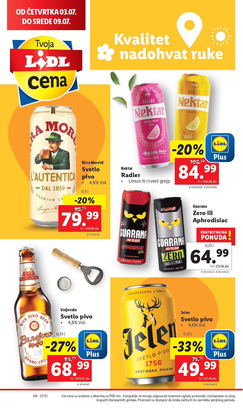 Lidl katalog PREHRANA 3-9.7.2025.