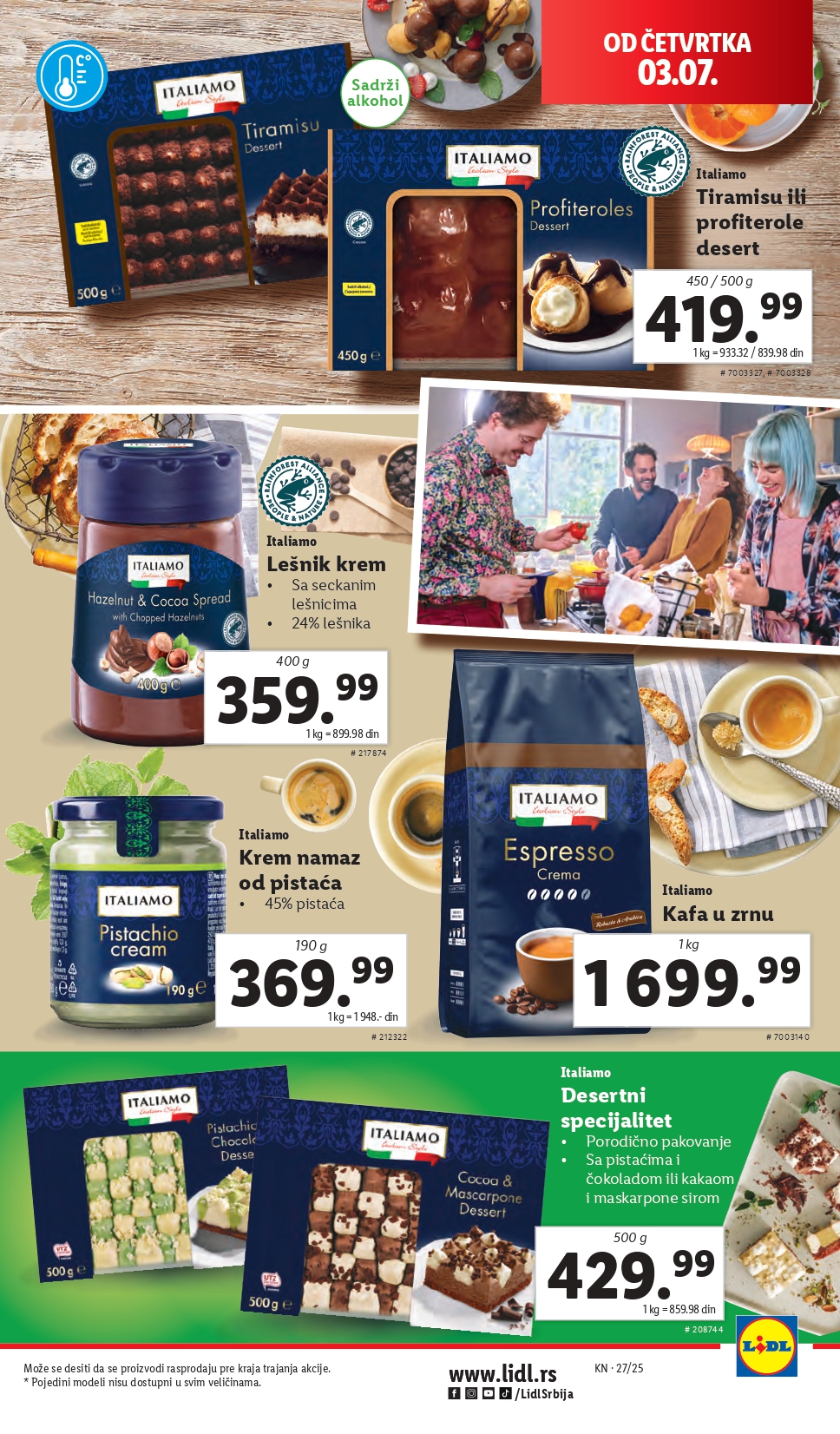 Lidl katalog PREHRANA 3-9.7.2025.