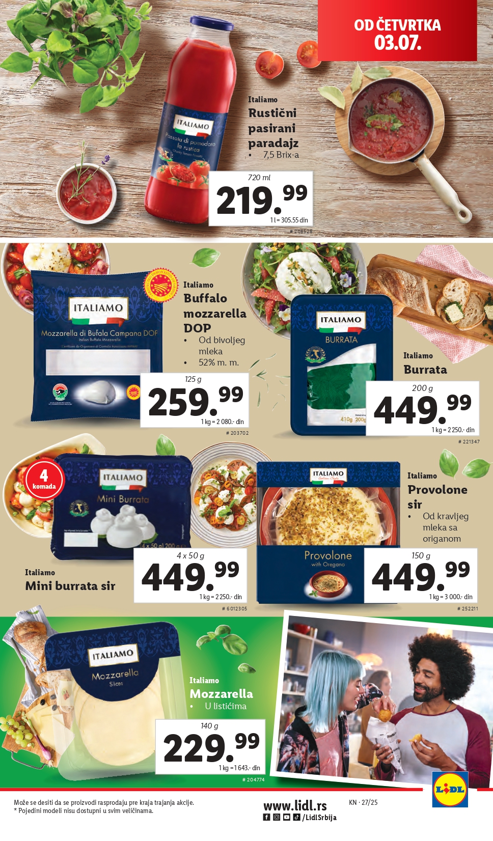 Lidl katalog PREHRANA 3-9.7.2025.