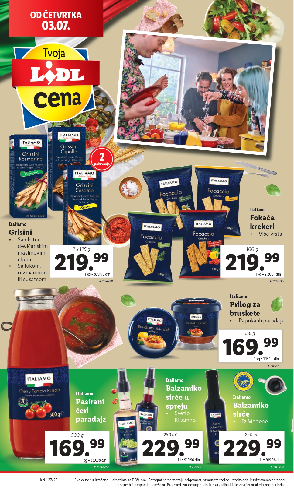 Lidl katalog PREHRANA 3-9.7.2025.