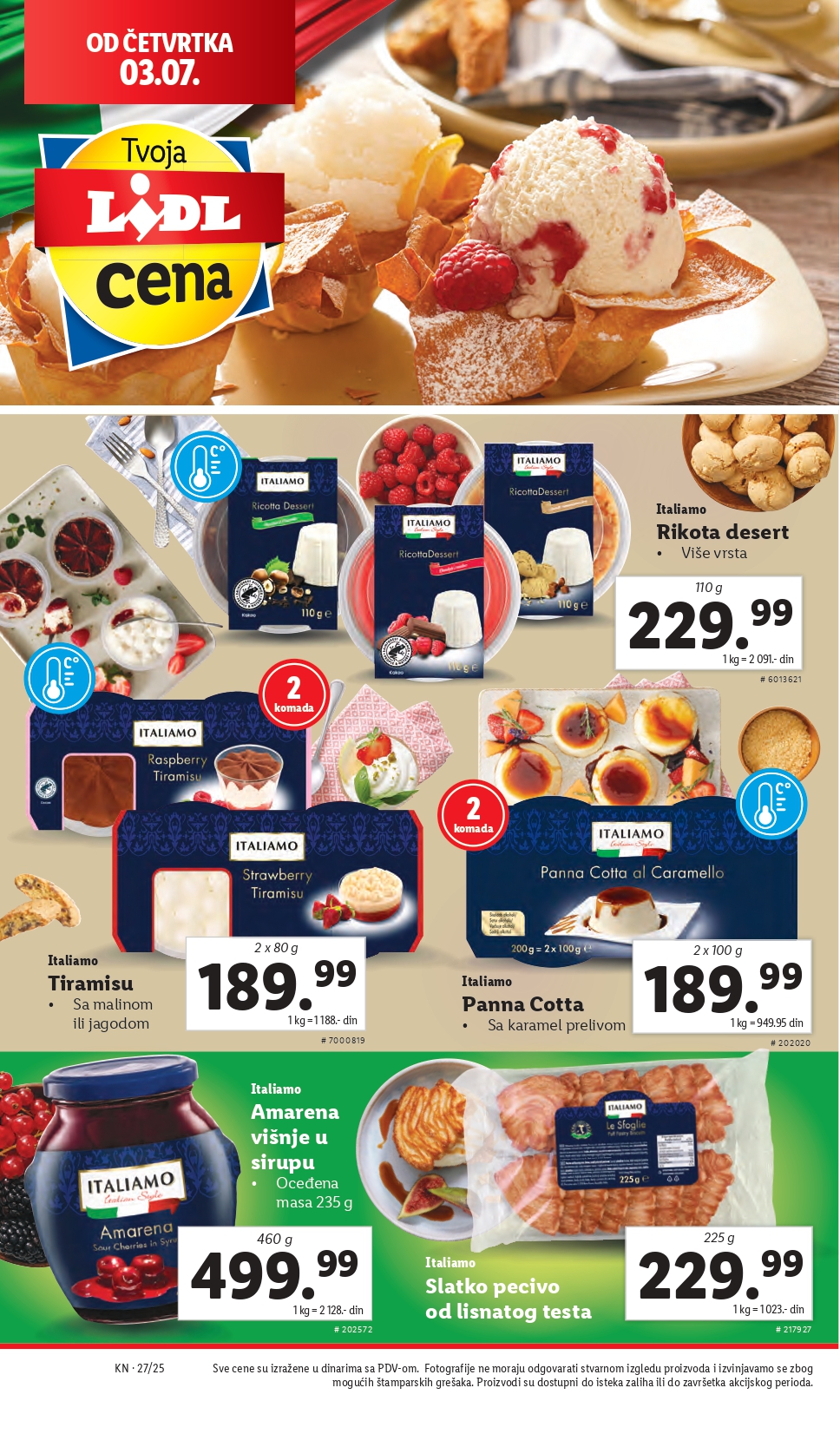 Lidl katalog PREHRANA 3-9.7.2025.