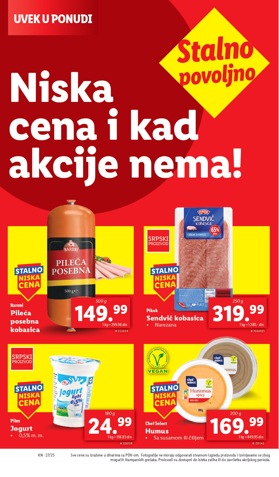 Lidl katalog PREHRANA 3-9.7.2025.