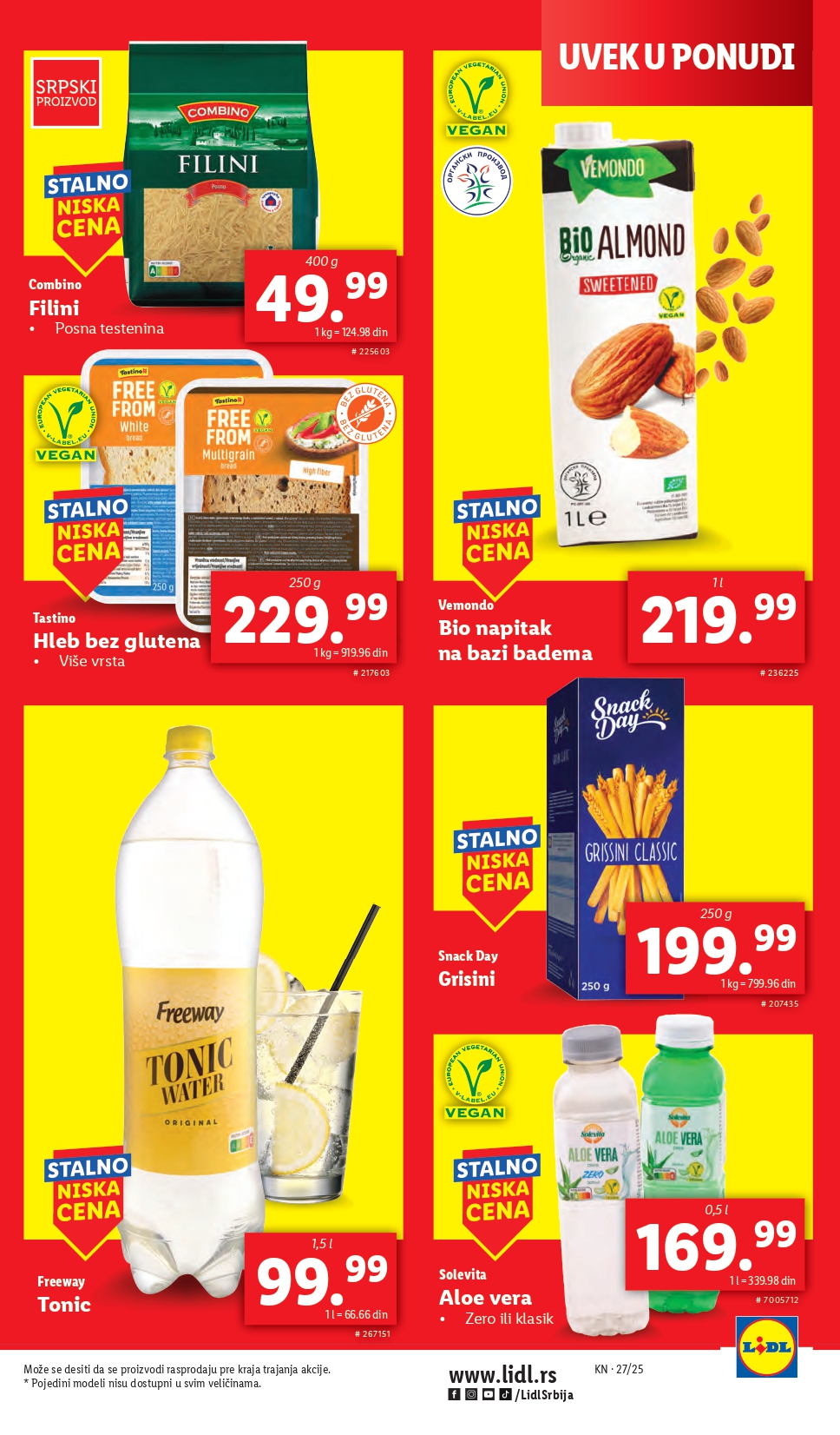 Lidl katalog PREHRANA 3-9.7.2025.