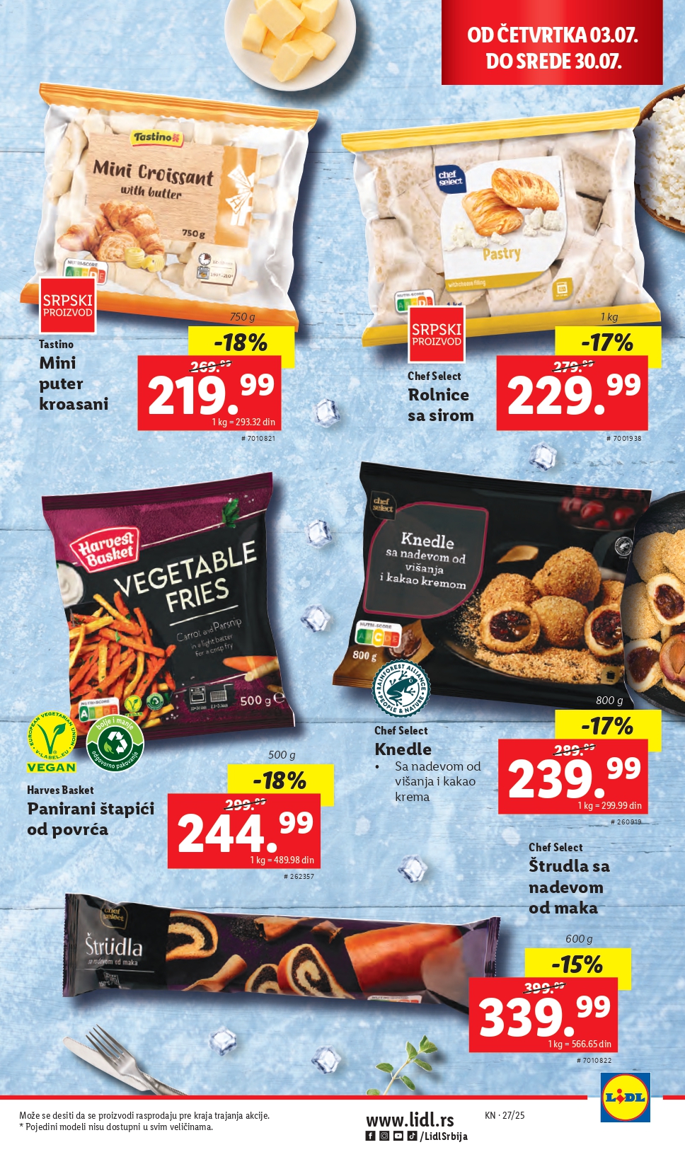 Lidl katalog PREHRANA 3-9.7.2025.