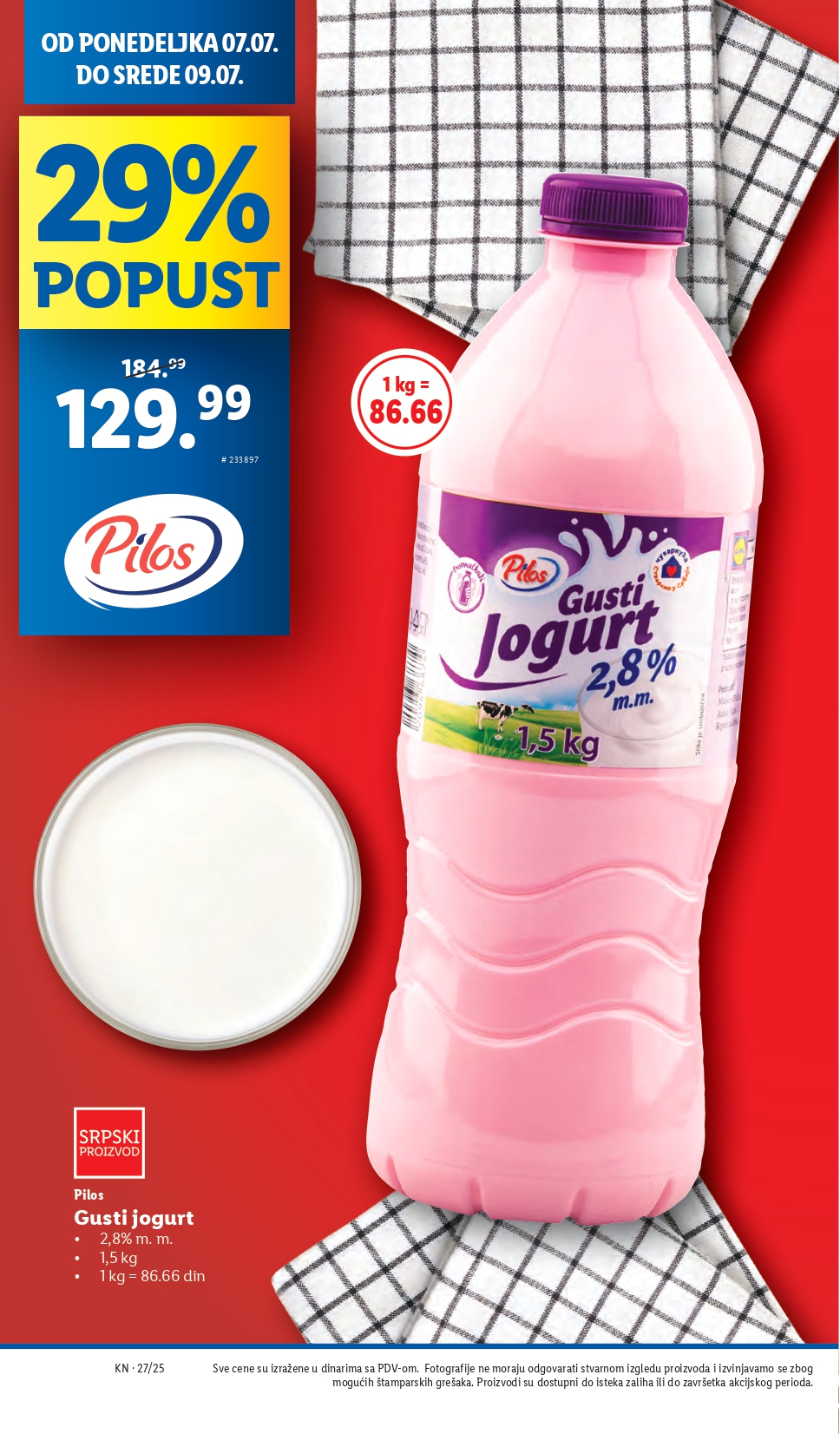 Lidl katalog PREHRANA 3-9.7.2025.