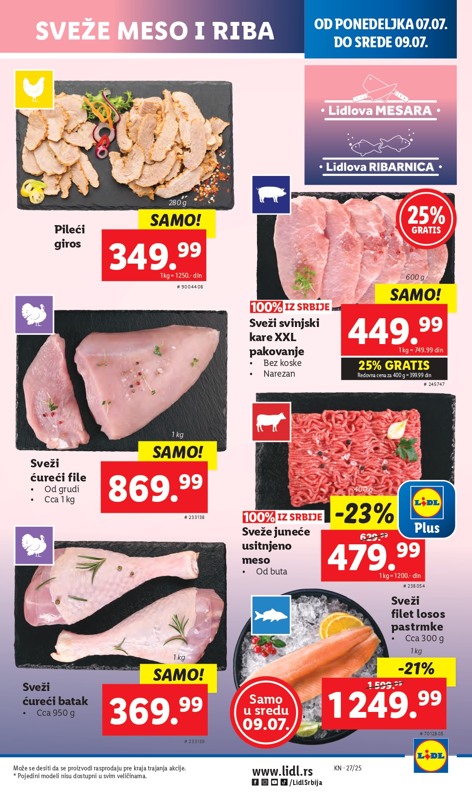 Lidl katalog PREHRANA 3-9.7.2025.