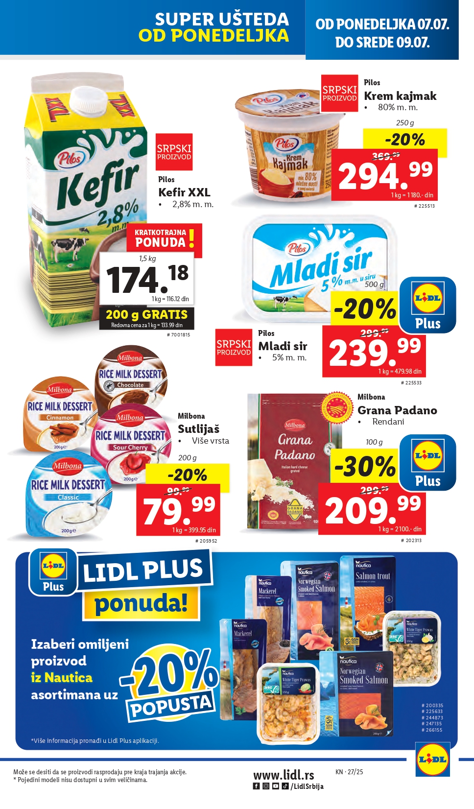 Lidl katalog PREHRANA 3-9.7.2025.