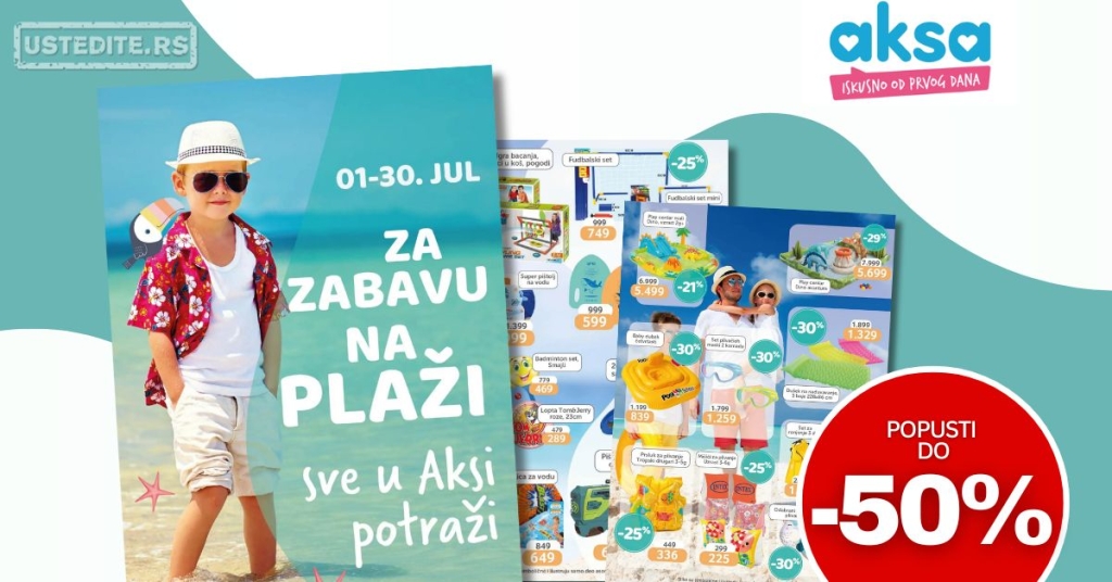 Aksa katalog SVE ZA PLAŽU 1-30.7.2025.