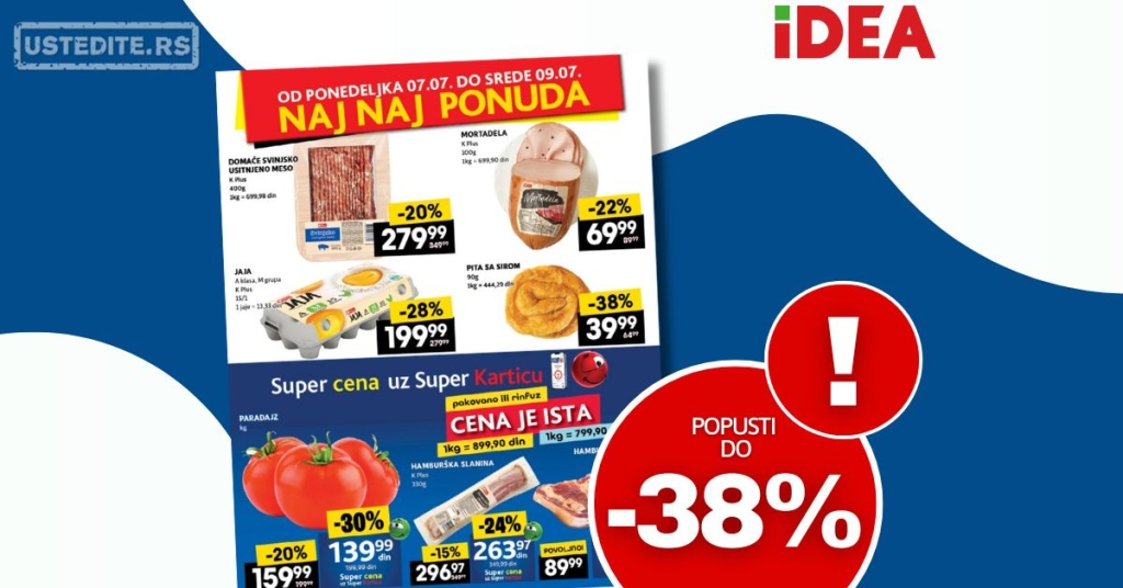 Idea NAJBOLJA PONUDA 7-9.7.2025.