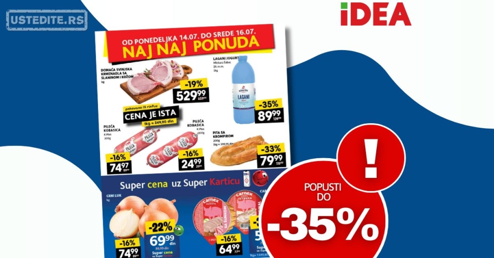 Idea NAJBOLJA PONUDA 14-16.7.2025.
