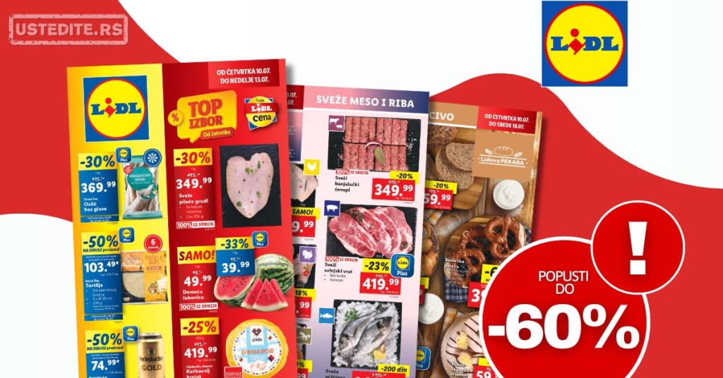 Lidl katalog PREHRANA 10-16.7.2025.
