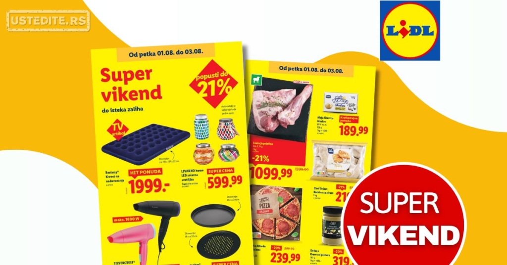 Lidl VIKEND AKCIJA 1-3.8.2025.