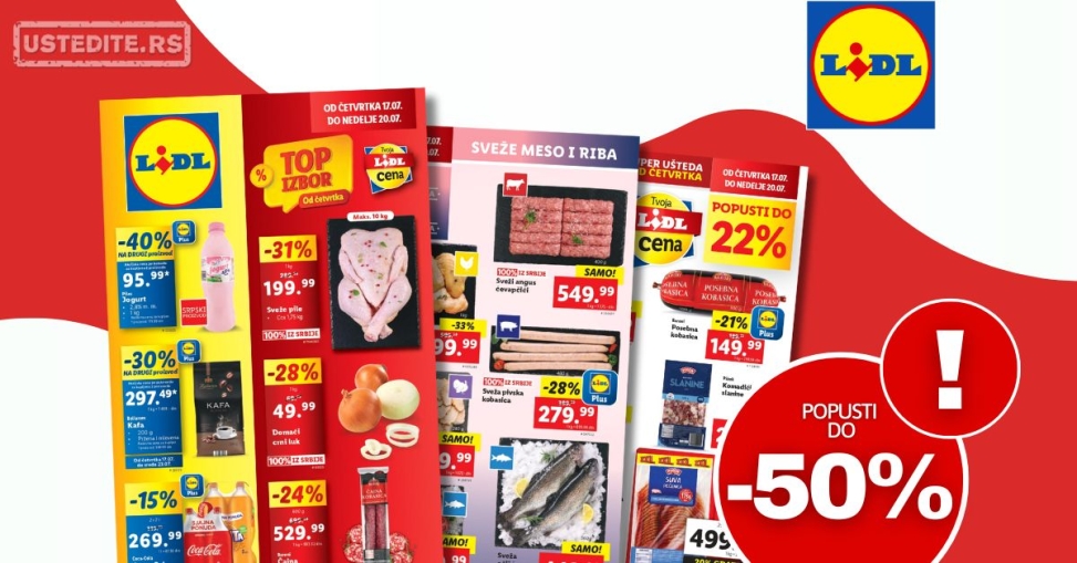 Lidl katalog PREHRANA 17-23.7.2025.