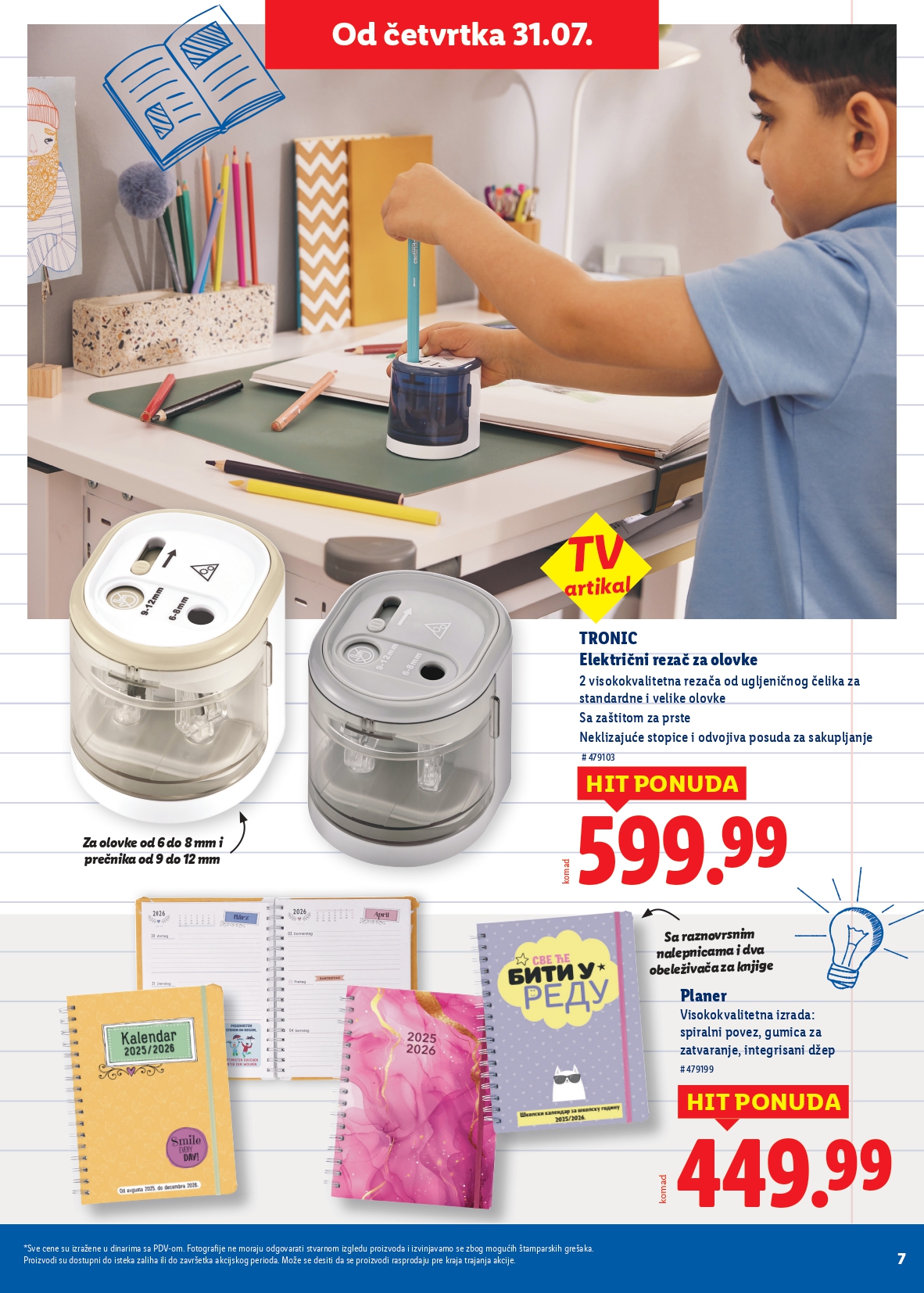 Lidl katalog ŠKOLA 31.7 do isteka zaliha