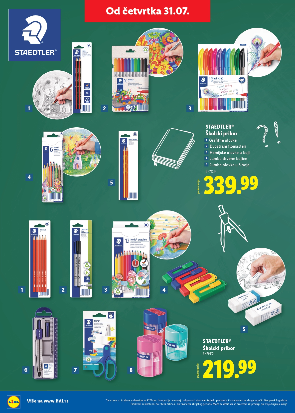 Lidl katalog ŠKOLA 31.7 do isteka zaliha