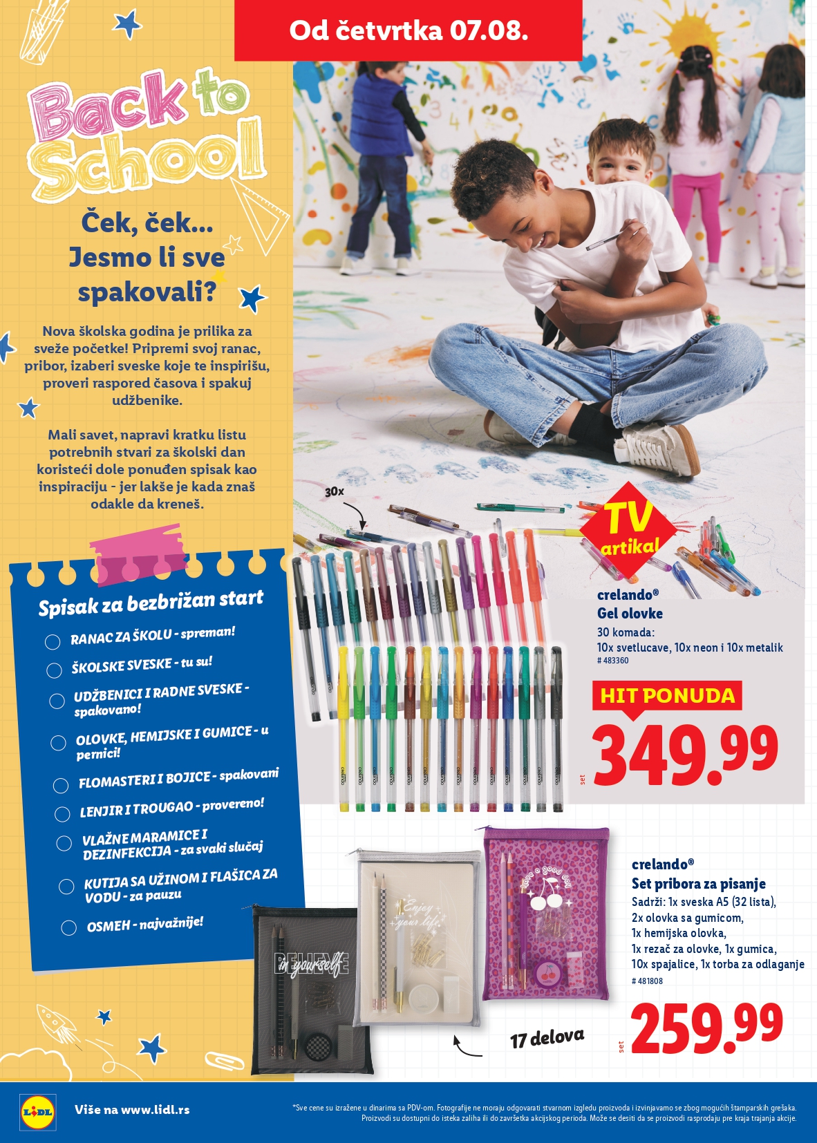 Lidl katalog ŠKOLA 31.7 do isteka zaliha