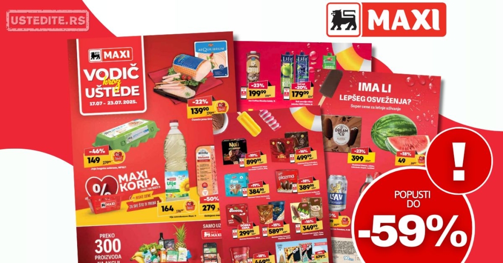 Mega Maxi katalog VODIČ KROZ UŠTEDE 17-23.7.2025.