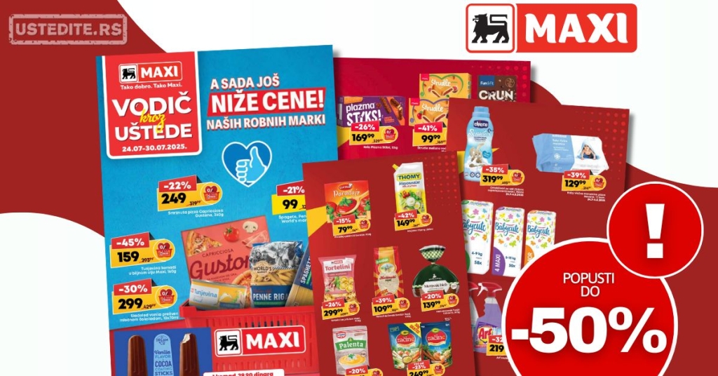 Mega Maxi katalog VODIČ KROZ UŠTEDE 24-30.7.2025.