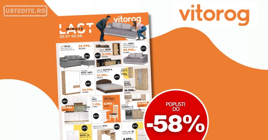 Vitorog SNIŽENJE DO 58% 30.7-5.8.2025.