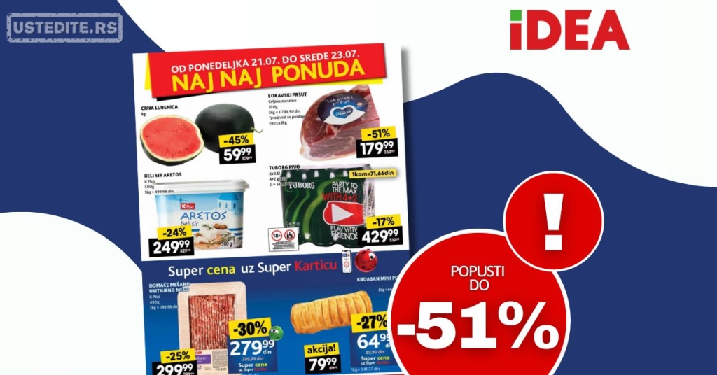 Idea NAJBOLJA PONUDA 21-23.7.2025.