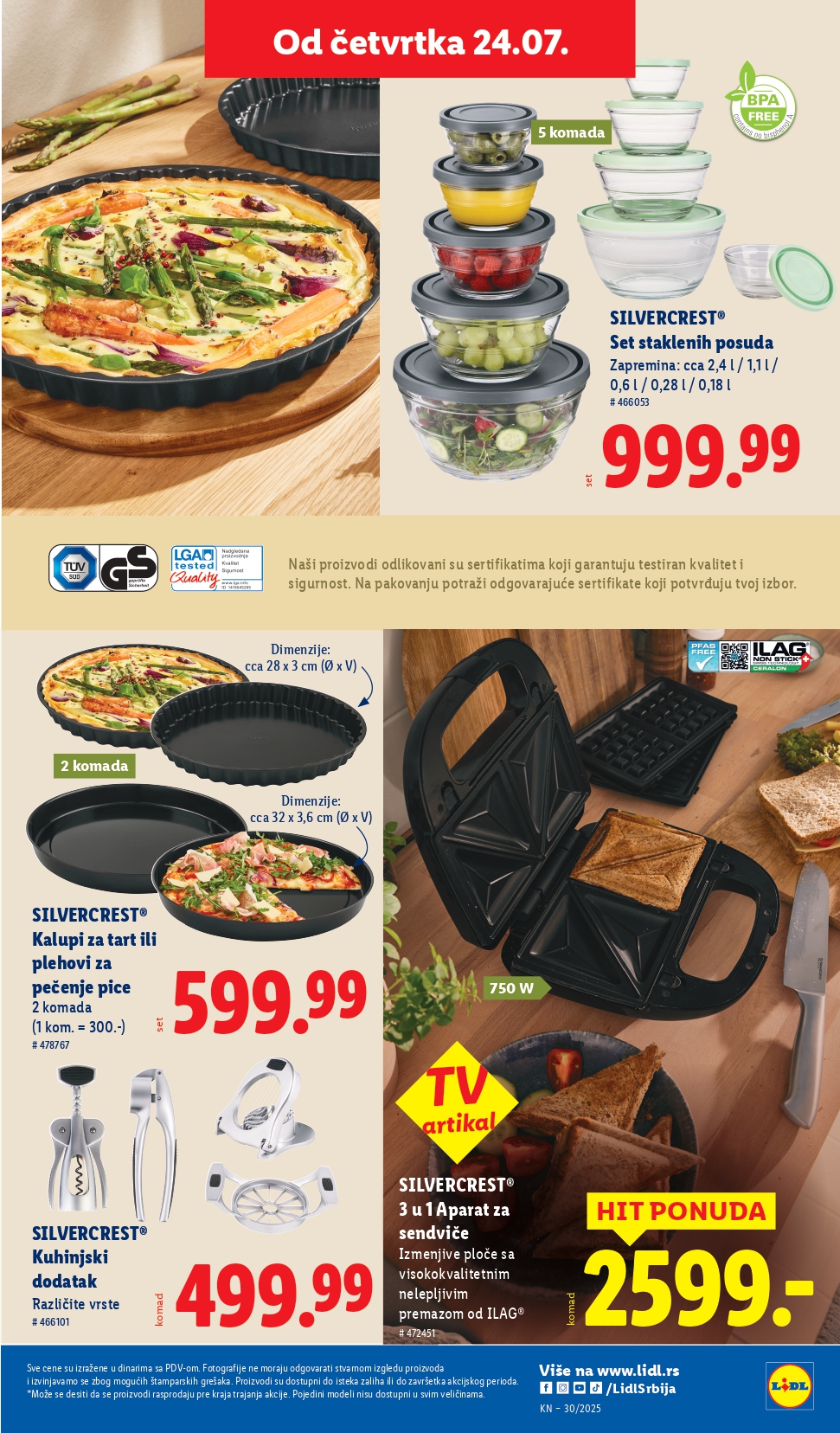 Lidl katalog NEPREHRANA 24-30.7.2025.