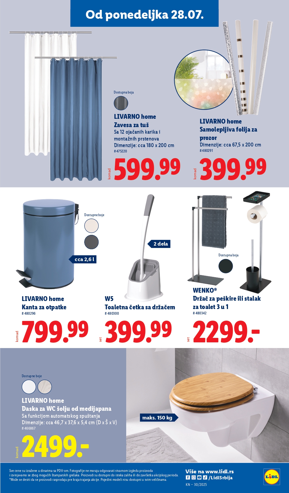 Lidl katalog NEPREHRANA 24-30.7.2025.