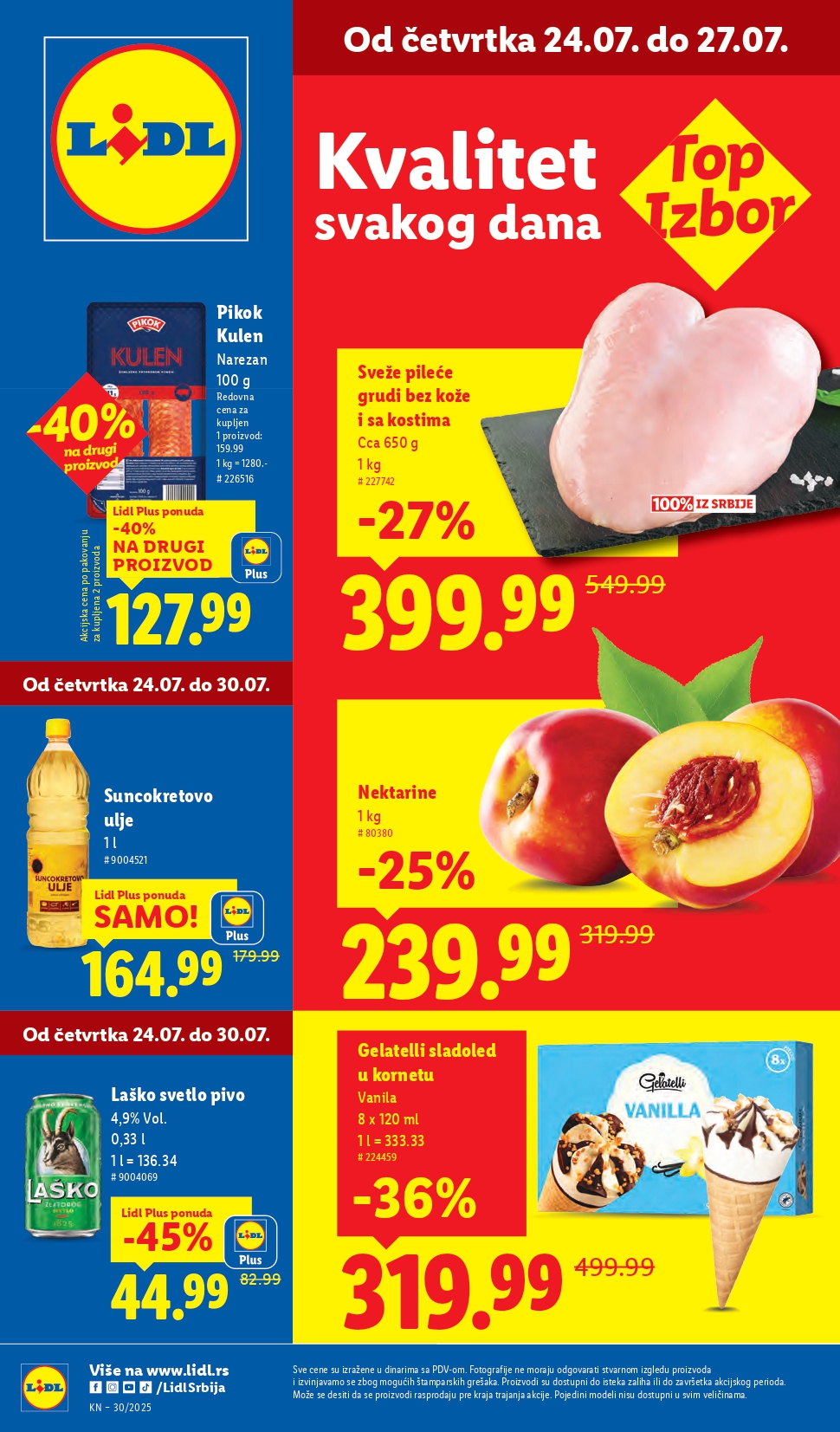 Lidl katalog PREHRANA 24-30.7.2025.