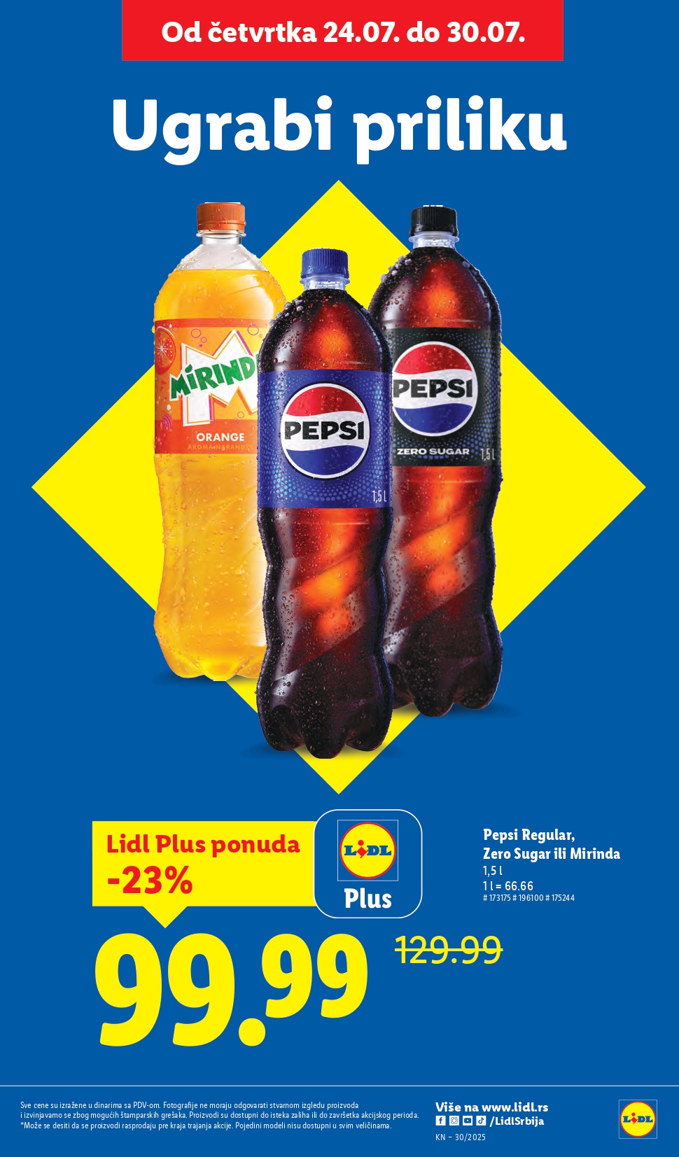 Lidl katalog PREHRANA 24-30.7.2025.