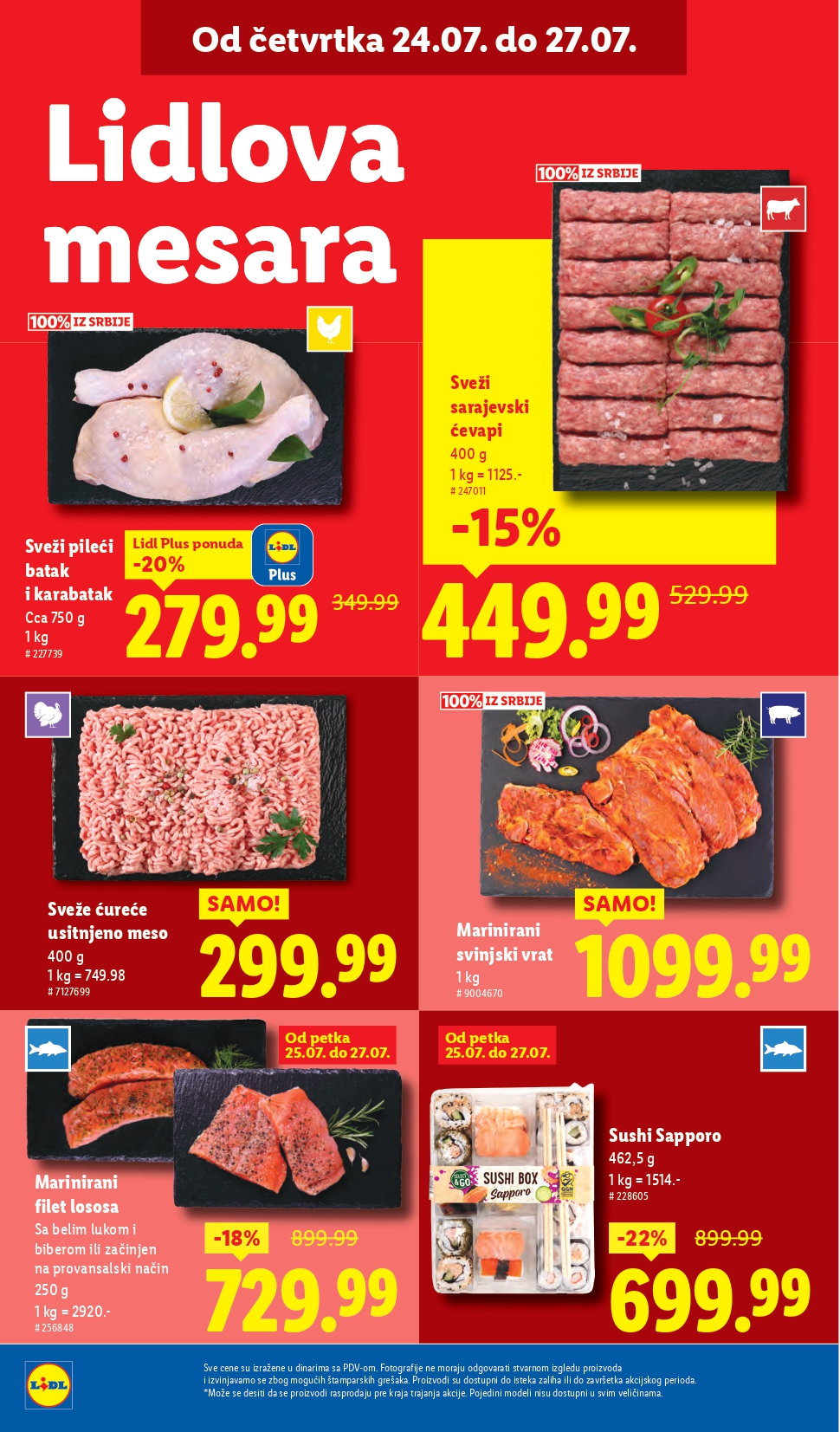 Lidl katalog PREHRANA 24-30.7.2025.