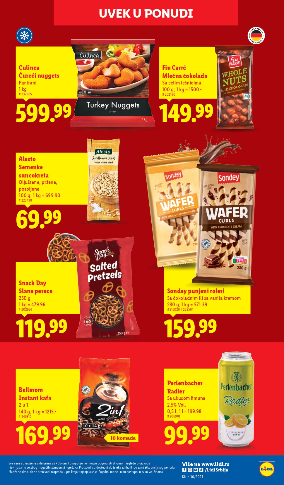 Lidl katalog PREHRANA 24-30.7.2025.