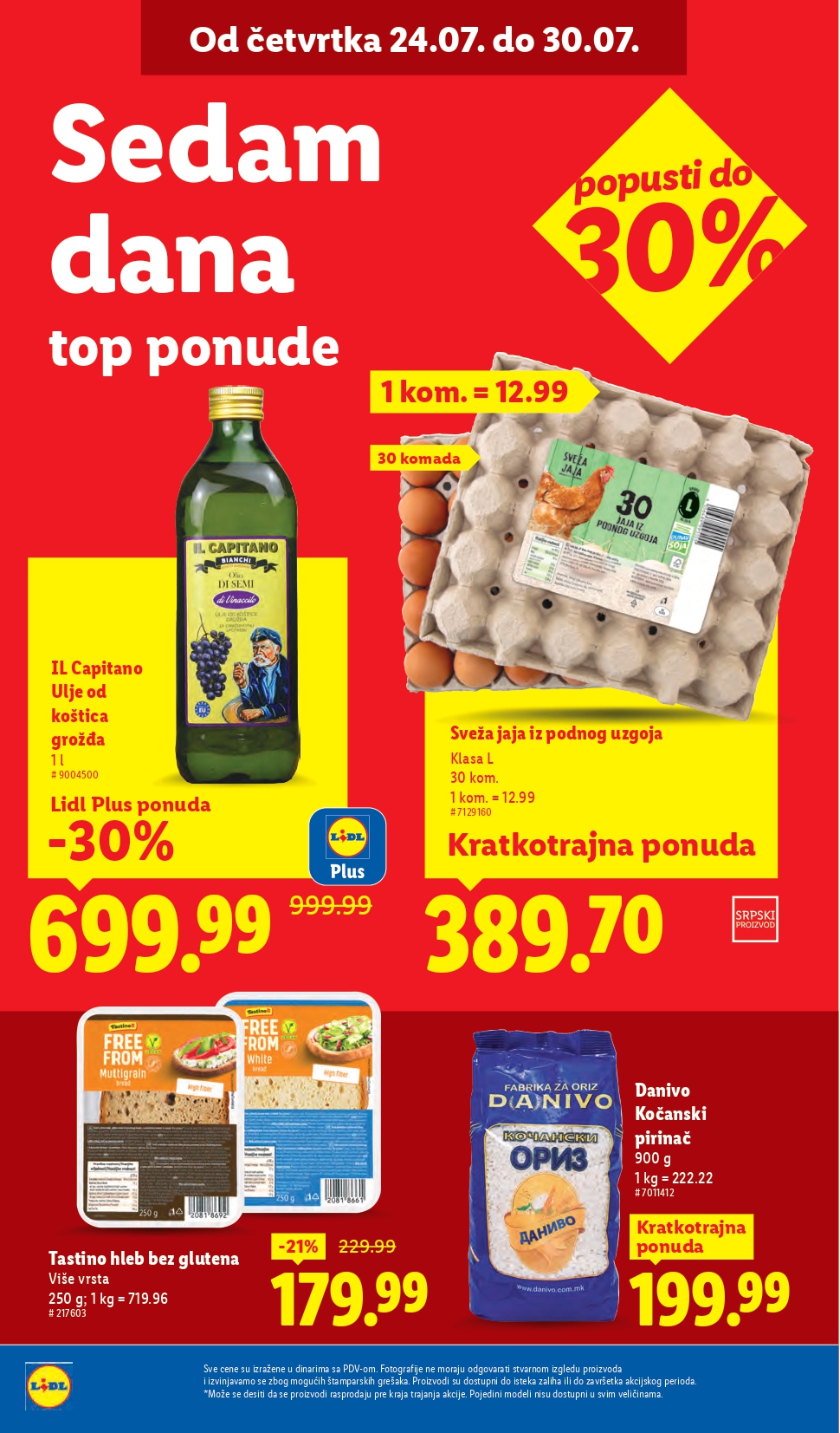 Lidl katalog PREHRANA 24-30.7.2025.