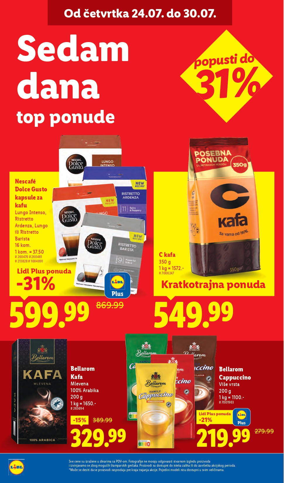 Lidl katalog PREHRANA 24-30.7.2025.