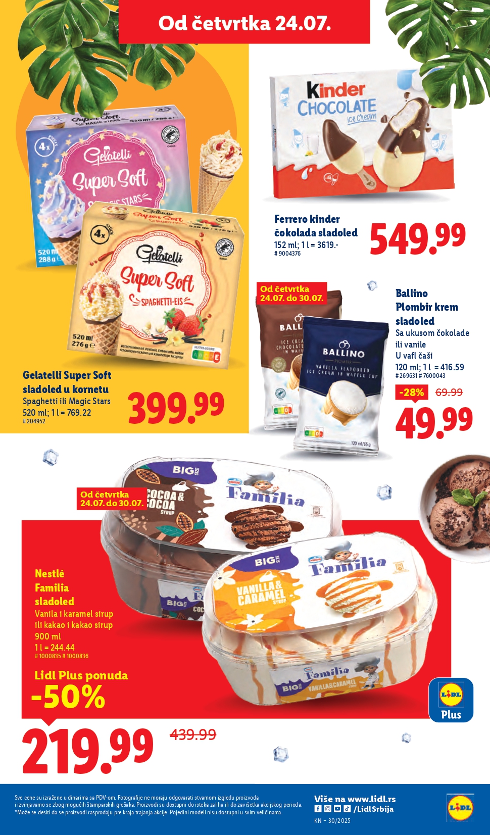 Lidl katalog PREHRANA 24-30.7.2025.