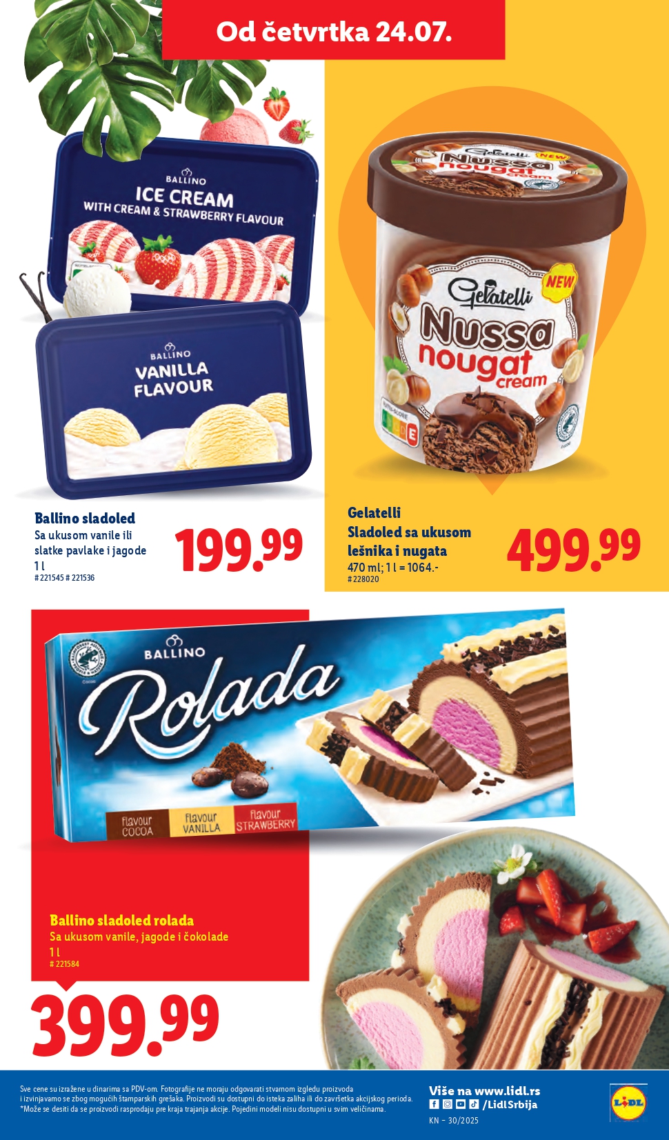 Lidl katalog PREHRANA 24-30.7.2025.