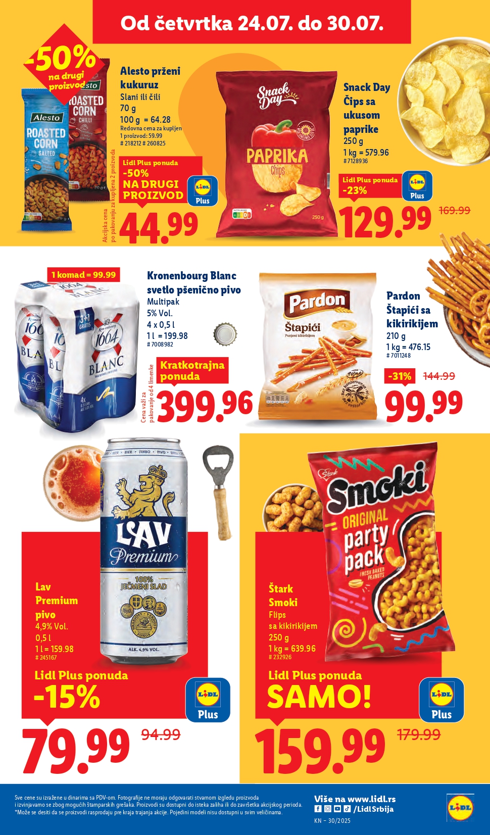 Lidl katalog PREHRANA 24-30.7.2025.
